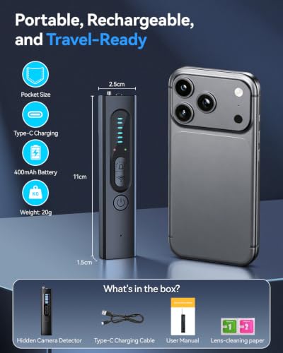 5-in-1 Anti-Spy Detector for Hidden Camera, Bug, GPS Tracker & RF Scanning - image 8