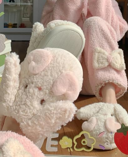 Cute Elephant and Rabbit Slippers Fluffy Warm Plush House Shoes Novelty Soft Slipper Cartoon Gifts Thick Sole Soft Indoor Outdoor2