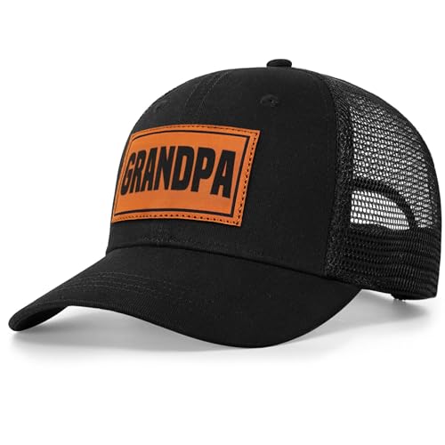Image of Papa Dad Trucker Hat - Adjustable Men's Snapback Hats for Dad Grandpa, Fathers Day Birthday Gifts from Daughter Son