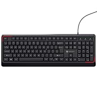 Portronics KI-PAD Wired Keyboard with Gaming Mode, 104 Keys, 1.5M Cable, Ergonomic Keys, Plug & Play(Black)