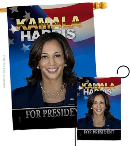 Ornament Collection Kamala Harris for President Flag Set Wall Home Room Tapestry Garden Poster Patio Porch Rally Election 2024 Yard Sign Outdoor Patriotic Decorations, Democrat Gift Made in USA