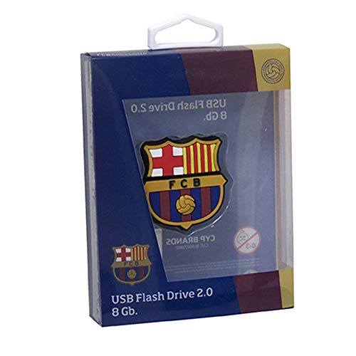 CYPBRANDS Clé USB Rubber16 Go écusson FC Barcelone Jeunesse Unisexe, Bleu/Grenat, 16GB