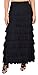 Dare2BStylish Women Waterfall 8 Tiered Boho Layered Maxi Skirt | Reg & Plus Sizes Black