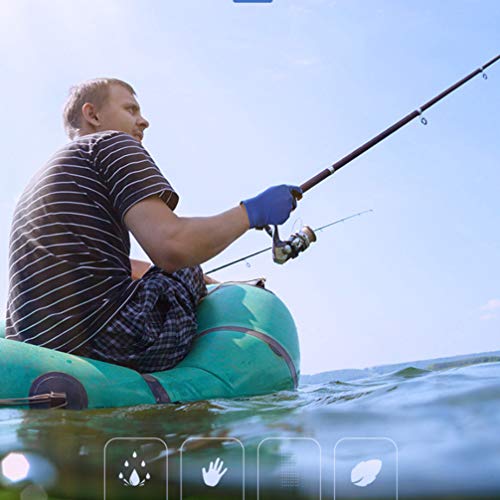 Lioobo 1 par de luvas de dedo com corte antiderrapante antiderrapante luvas de pesca esportiva para