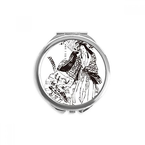 Miroir rond maquillage sakura japonais le cadeau de poche portable idéal pour offrir