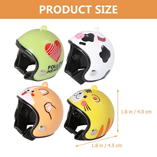 Ipetboom 4pcs capacete de capacete de capacete de pet rumet mini capacete engraçado
