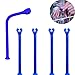 Produktbild YouU Weinglashalter, Einstellen Silikon Weinglas Geschirrspüler Becherhalter Weingläser Halter Wein Champagner Cup Hangers Rack Halter mit Schrauben Safer Stemware Saver-Blau (Blau / 4 STK)