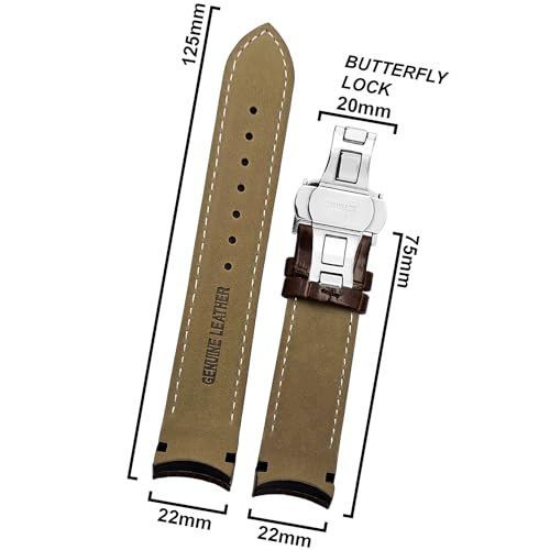 Image of DBLACK ''TST2'' Premium Leather Watch Strap, Bamboo Pattern Design Watch Band / / Compatible with Tissot Couturier 1853 & Other Models, Full-Padded Curved Watch Belt (Choose Your Size & Color)