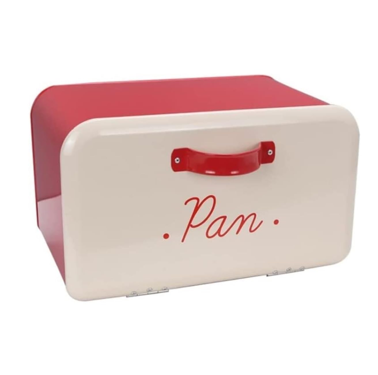 GOOPEEG Bread Bin, Pastries Metal Bread Bin Box For Counter Storage Container Farmhouse Food For Decor Storage Bin for Fresh Loaves(Rosso)