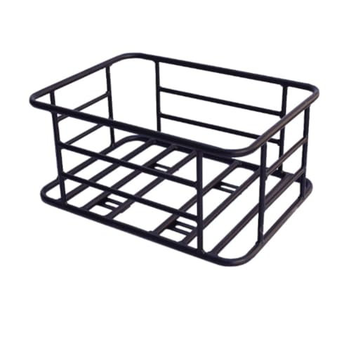 LAJOKING自転車リアバスケット、荷物ラック、棚、取り外し可能な金属、バッテリー自転車とオートバイのリアブラケットに適しています (大きい)