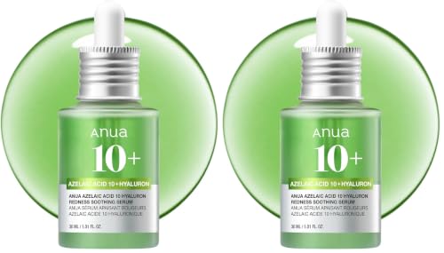 Image of Anua Azelaic Acid 10 Hyaluron Redness Soothing Serum with Cica Soothes & Calms Acne-Prone Skin (Pack of 2)
