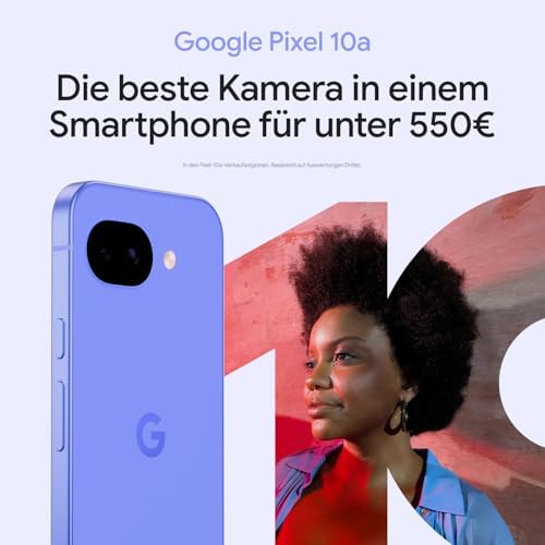 Google Pixel 10a – 7 Jahre Betriebssystem- und Sicherheitsupdates, mehr als 30 Stunden Akkulaufzeit, Kamera-Coach, Gemini Live, Pixel-Sicherheitsfunktionen - Obsidian, 128GB