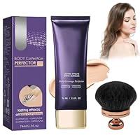 Body Coverage Perfector für Beine, All Over Complexion Perfector mit Pinsel, Bein Make Up Wasserfest, Tattoo Abdeckung Wasserfest, Abdeckcreme für Besenreiser, Langanhaltend Körper Make Up