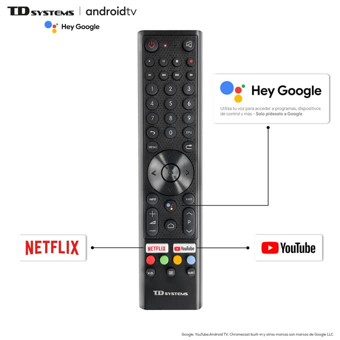 TD-Systems-Smart-TV-Hey-Google-Official-Assistant-Televisores-32-Pulgadas-Control-por-Voz-Chromecast-3X-HDMI-2X-USB-3-anos-de-garantia-K32DLX14GLE