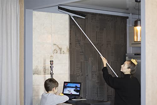 Real Horse Hair Soft Swivel Bristle Broom – Lightweight Angle Broom With Extendable Handle – 18 Inch Wide Flexible Head – Cleaning Brush For Floors, Tiles, Wood – For House Cleaning, And Office #TOP5