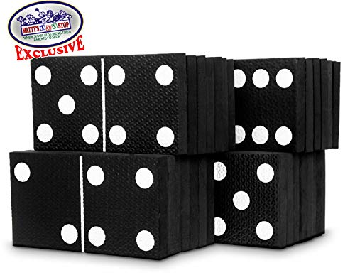 Mɑtty's Toy Stop Deluxe Giant 7" Eva Foam Dominoes Double Six, 28 Piece Set #TOP5