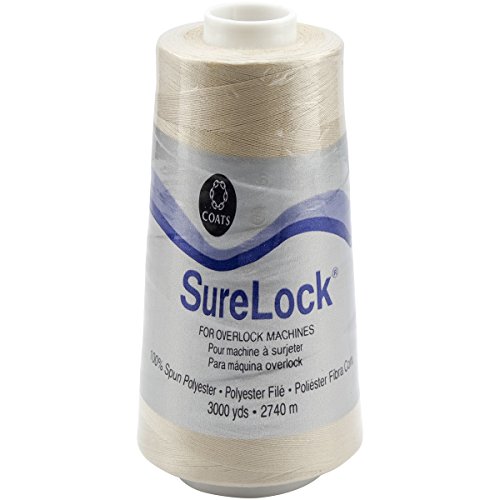 Coats Surelock Overlock Thread, 3000 yd, Buff,6110-8050 miniatura 1