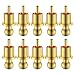 Viborg 10pcs x Noise Stopper Gold Plated Copper Cap Dust Protector RCA Plug Caps