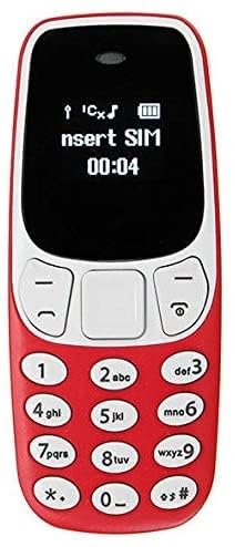 AntDau71 - BM10 Worlds Più Piccolo Telefono 2 in 1 Mini Telefono Sbloccato GSM con Vivavoce Bluetooth Dialer Cuffia Bluetooth Doppia SIM Card GSM (ROSSO)