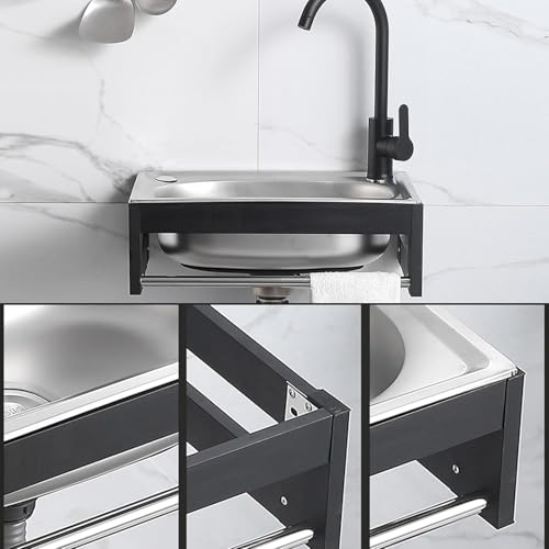 Évier en acier inoxydable mural pour optimiser les petits espaces exigus