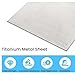 NEDHDEN Pure Titanium Plate TA1, 100×100mm Titanium Sheet, Thin TA1 Metal Plate 0.1–2.5mm Thickness for DIY Crafts, Model Making, Industrial Use,0.5mm 5pcs