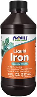 NOW Supplements, Iron Liquid 18 mg, Non-Constipating*, Essential Mineral, 8-Ounce