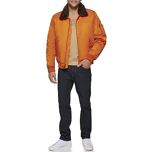 Tommy Hilfiger Men's Laydown Officer Jacket With Attached Pile Collar2