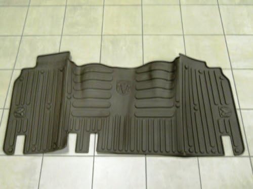 Mopar 82212391 Bark Brown All-Weather Mat (Rear Seat Mats, Mega Cab), 2 Pack