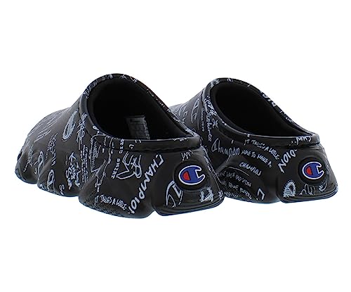 Champion Super Meloso Doodle GS Slide Boys Shoes Size 4, Color: Core Black/Pure White-Onyx Black2