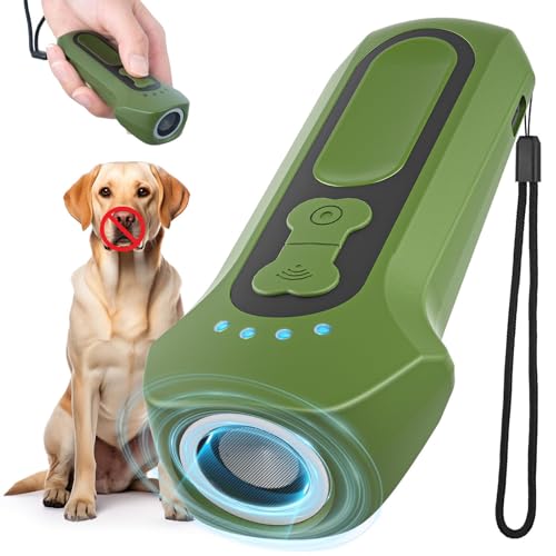 Holercoco Ahuyentador de Perros, Antiladridos para Perros Ultrasónicos, Dispositivo para Detener Ladridos Seguro y Humano, Control de Ladridos de 50 pies, Corrige Conductas en Interiores y Exteriores