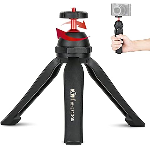 Vlog Mini Tabletop Tripod with Handgrip for Sony ZV-1F ZV-1 ZV-E10 A6100 RX100, M50 M6II G7XIII, Panasonic G100, Zoom H6, DJI Osmo Pocket etc. Compact Mirrorless Entry-level DSLR Camera Selfie Stick Cover