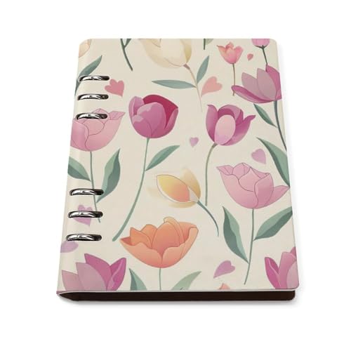 Organiseur quotidien Lovely Tulip Garden A5 pour vos notes de bureau et réunions