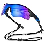 Gafas de sol deportivas polarizadas. Tamaño: Ancho de la lente: 65 mm (2,6 pulgadas) | Altura de la montura: 45 mm (1,8 pulgadas) | Ancho del puente nasal: 15 mm (0,6 pulgadas) | Longitud de la montura: 147 mm (5,8 pulgadas) | Longitud de las patillas: 125 mm (4,9 pulgadas). Las gafas de sol deportivas Hifot son perfectas para hombres, mujeres, jóvenes y amantes de los deportes al aire libre, ya que ofrecen estilo y protección.