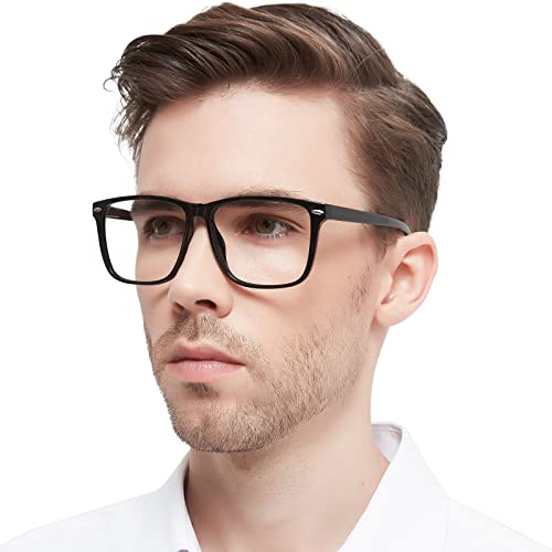 Image of Blue Light Filter Reading Glasses Mens Readers Large Game Glasses 1.0 1.25 1.5 2.0 2.25 2.5 2.75 3.0 3.5 4.0 5.0 6.0 (Black 2.00)