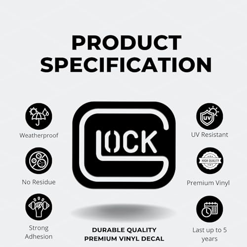 Image of Safe Action Gun Pistol Perfection 4 inch x 5 inch Vinyl Decal Sticker - Perfect for Vehicle: Cars, Trucks, Lockers, Water Bottles, Flasks, Laptops, Military Veterans (3-Pack | Black)
