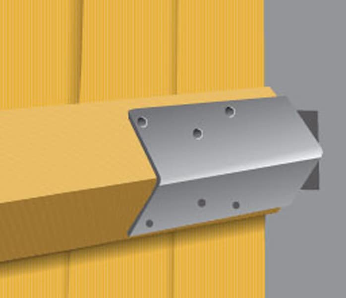 BPC Fixings Mortice Arris Rail Bracket 4-Piece Set, 60 mm Length x 60 mm Width x 200 mm Height, Silver, 60 x 60 x 200 mm