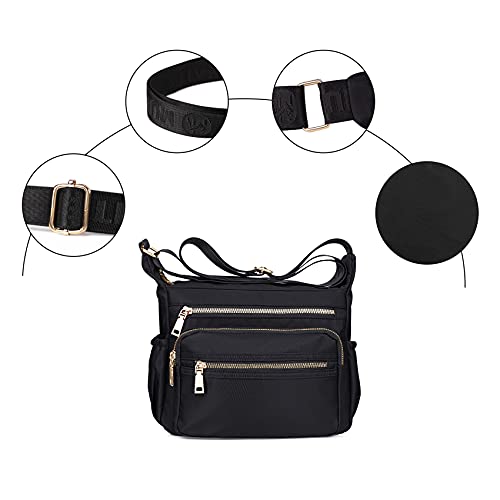 NOTAG Nylon Crossbody Bags for Women Small Waterproof Cross Body Handbag Mutilpockets Shoulder Bags Lightweight Travel Purses4