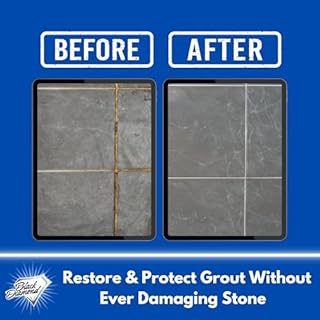 Black Diamond Ultimate Grout Cleaner: Best Cleaner for Tile,Ceramic,Porcelain, Marble Acid-Free Safe Deep Cleaner & Stain Remover for Even The Dirtiest Grout. (1-Quart/1-Brush)
