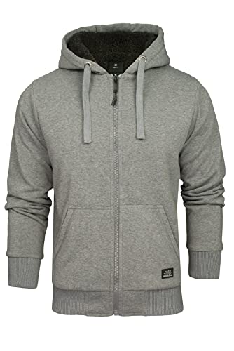 Xact Mens Hoodie Heavy Sherpa Lined Jacket one (Charcoal) L