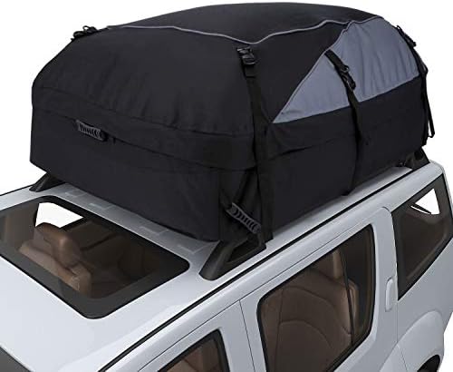 Rooftop Cargo Carrier, 20 Cubic Feet Waterproof Car Top Carrier Heavy Duty Traps Rooftop Cargo Carrier with Reinforced Straps and Storage Bag for All Vehicles Roof Bag Luggage