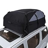 Rooftop Cargo Carrier, 20 Cubic Feet Waterproof Car Top Carrier Heavy Duty Traps Rooftop Cargo Carrier with Reinforced Straps and Storage Bag for All Vehicles Roof Bag Luggage