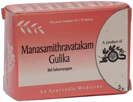 Manasamithravatakam Gulika Tablet 100 Nos Strip