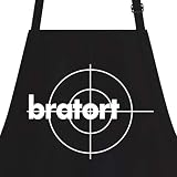 OM3® BRATORT - Grill-Schürze - Kult TV Krimi Serie Parodie - BBQ Küchenschürze mit Bauchtasche für Erwachsene Unisex