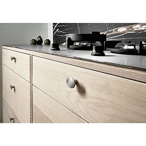 Furnipart Dome Furniture Knob 50 x 36 mm Oval Ideal as Drawer Knob, Zinc Die-Cast Stainless Steel Effect - Image 2