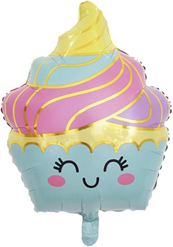 Miniatura 4 de 10 globos de caramelo, globos de gran número, helados, dulces, Sundae, globos de aluminio para niñas, suministros de decoración de fiesta de