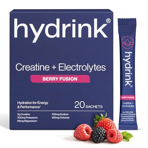 Hydrink Creatine Electrolytes Sachets Berry Fusion Vegan Travel-Ready