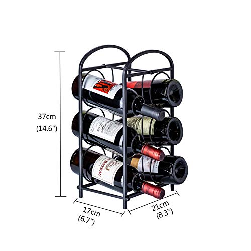 Soporte para 6 botellas de vino moderno de mesa miniatura 2