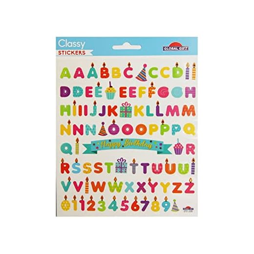 87 Pegatinas - Velas con el alfabeto y los números - Cumpleaños