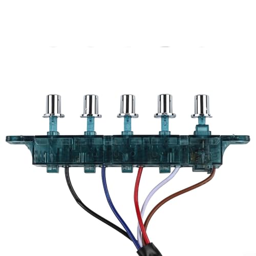 Replacement 5-Button Switch for Range Hoods, Integrated Control Panel with Lighting and Child Lock Function, High-Strength PC Material, Easy Install