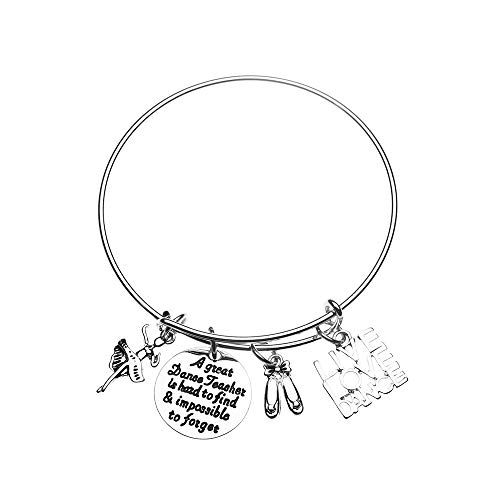 Sportybella Dance Teacher Gift, Dance Teacher Bracelet- Great Dance Teacher is Hard to Find Jewelry for Dance Instructors